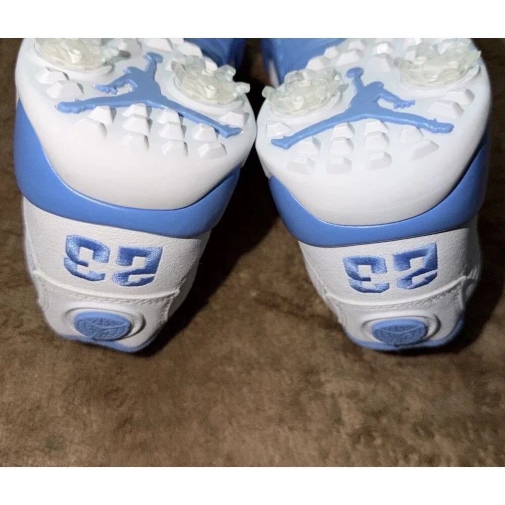 New Nike Air Jordan 9 Retro Low G Golf UNC University Blue White FJ5934-101